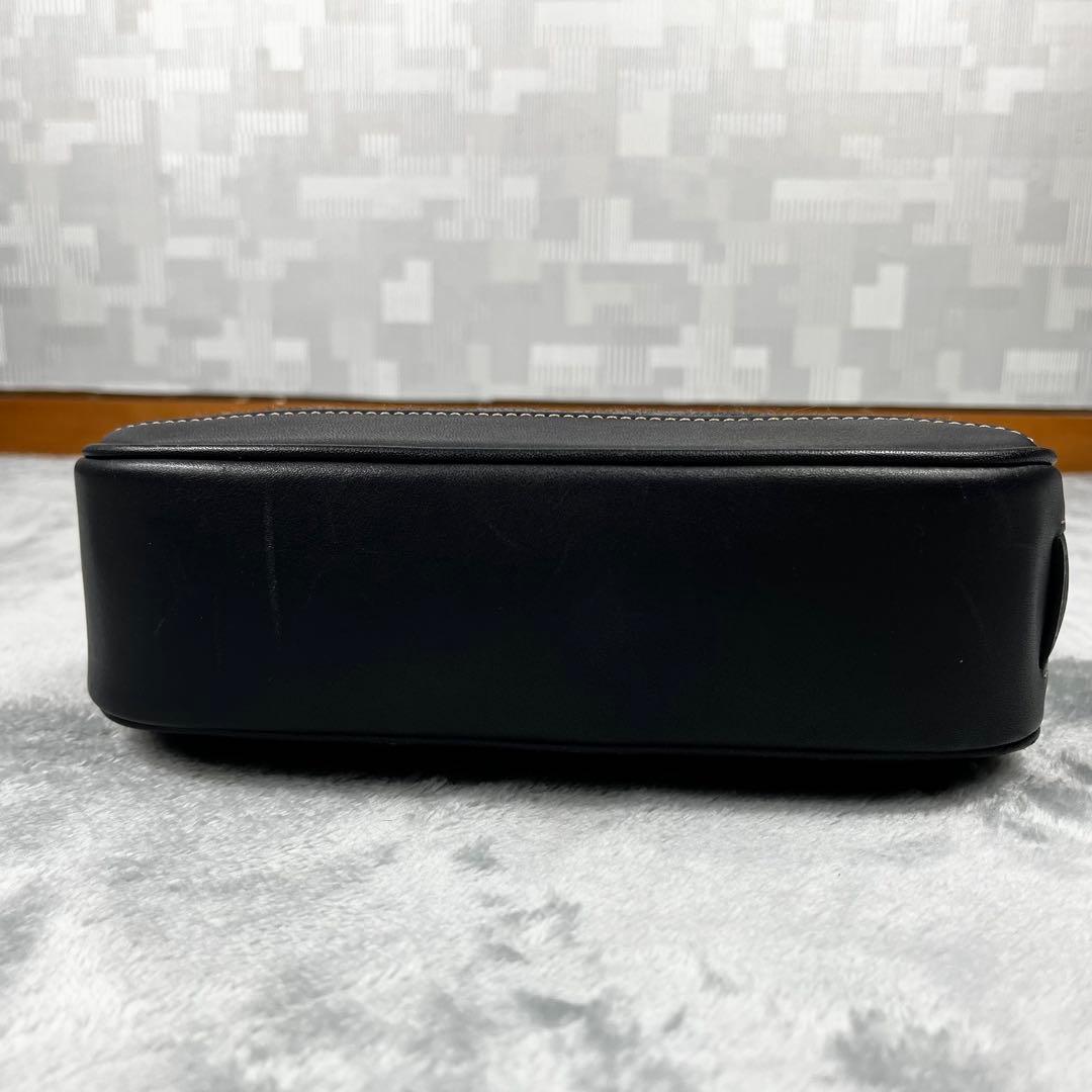 COACH コーチ アクセサリーポーチ ウール ブラック 黒 シグネチャー