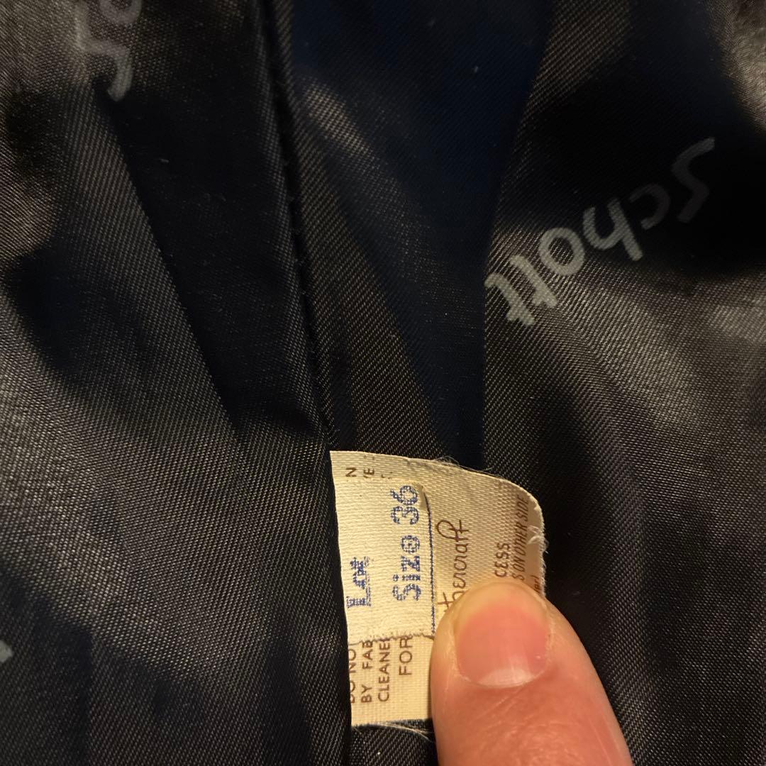 ショット黒 シングルライダース レザージャケット36