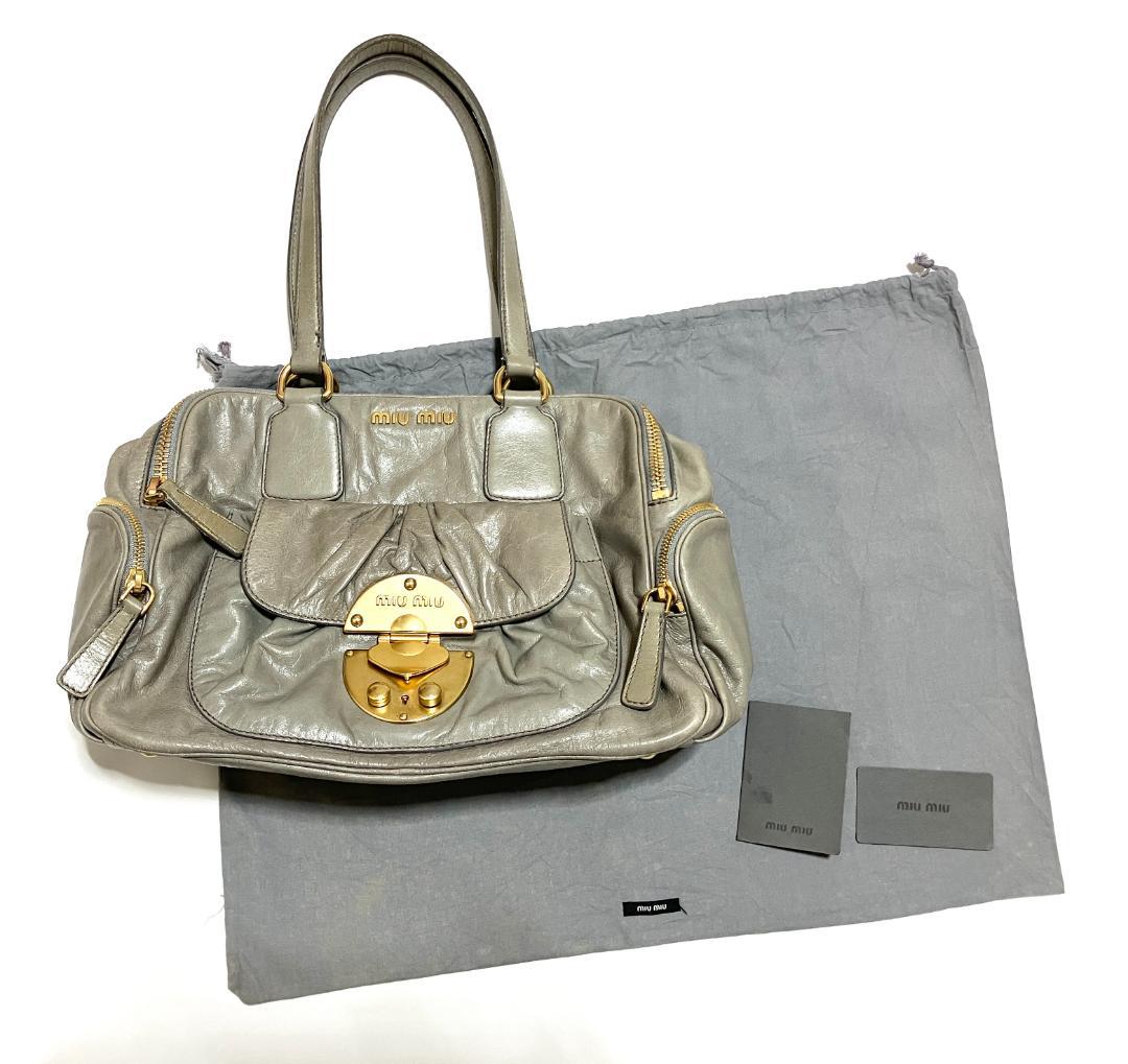 バッグ miu miu VITELLO Leather Bag BAULETTO