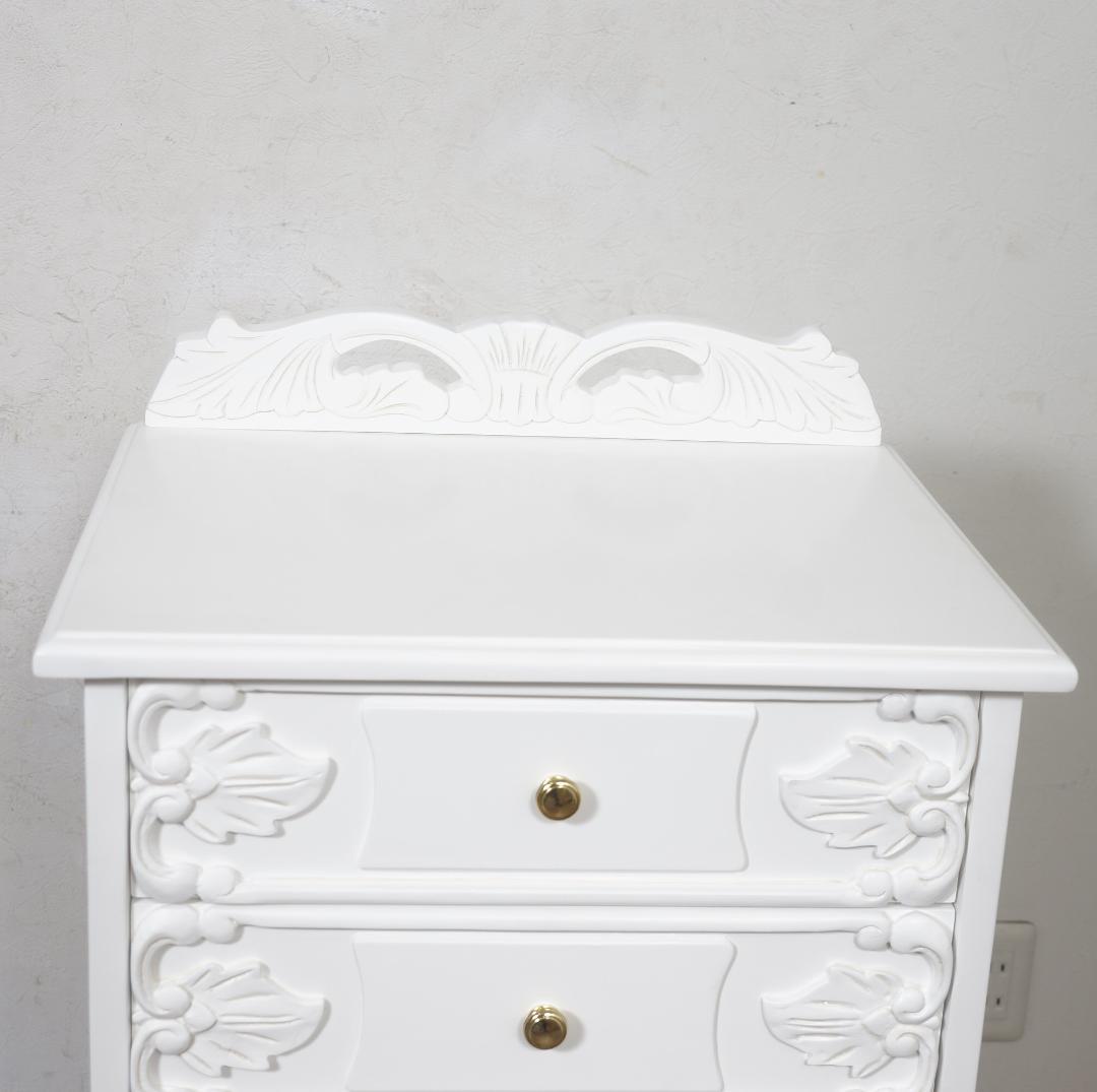 撮影戻り品　ロココ調　ヨーロピアンスタイル 猫脚　チェスト　手彫り彫刻 5段