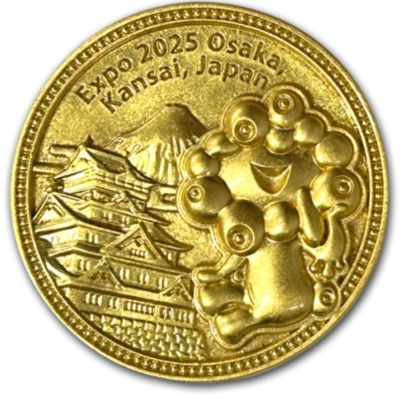 EXPO2025 金箔メダル　ミャクミャク　大坂　万博
