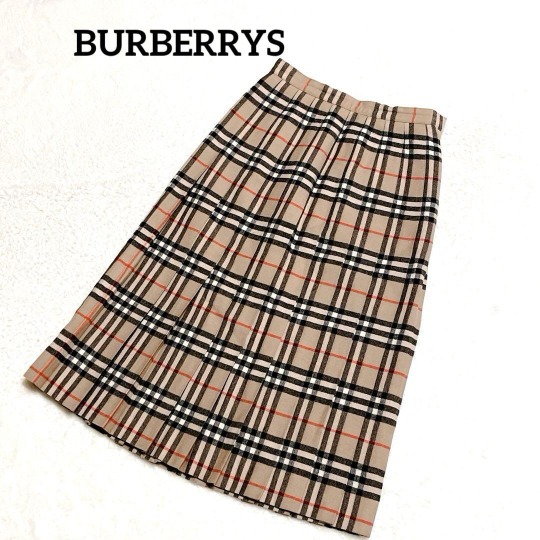 【美品】BURBERRYS プリーツスカート　ノバチェック　90s