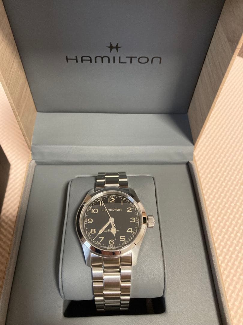 【極美品】HAMILTON 　マーフ38mm メタルバンド　レザーベルト付き