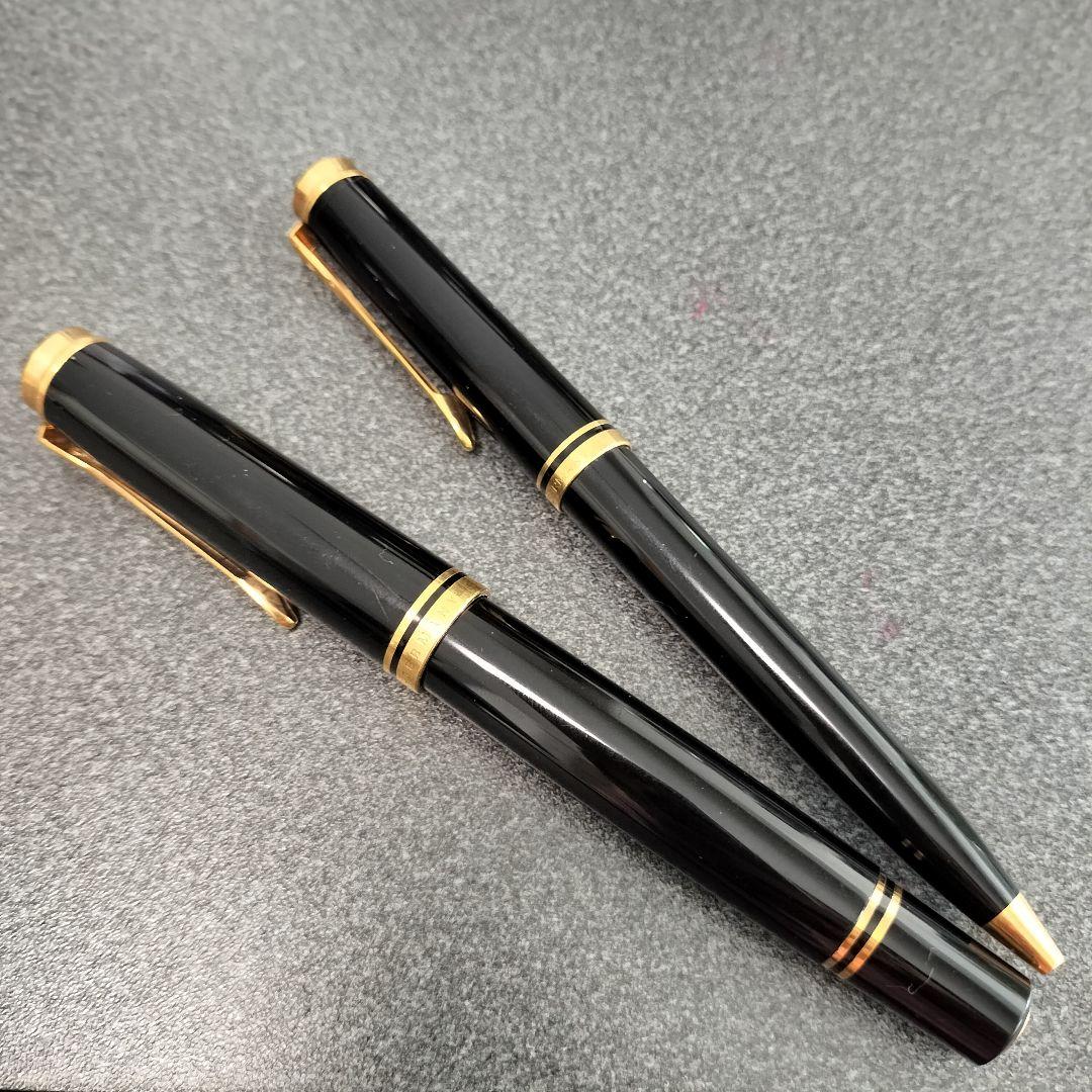 Pelikan ペリカン 万年筆 ブラック ＥFニブとボールペンのセット