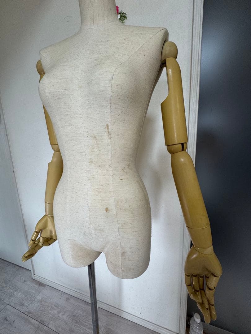 可動式　アーム付き　可動式 洋裁トルソー マネキン　レディース