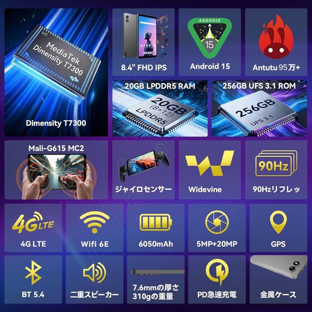 高性能Androidタブレット 8.4インチ