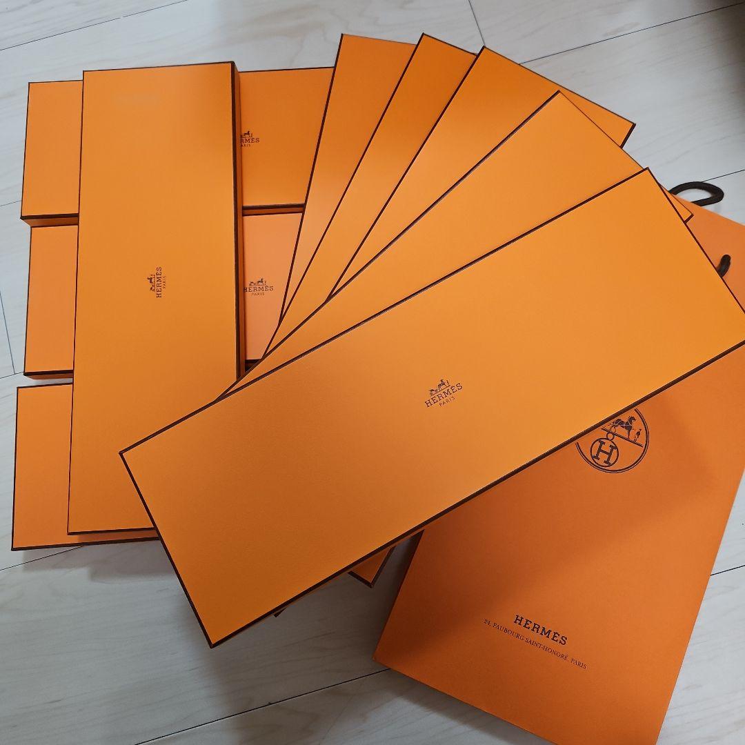 HERMES　エルメス　ネクタイ　空箱9個　ショッパー5枚