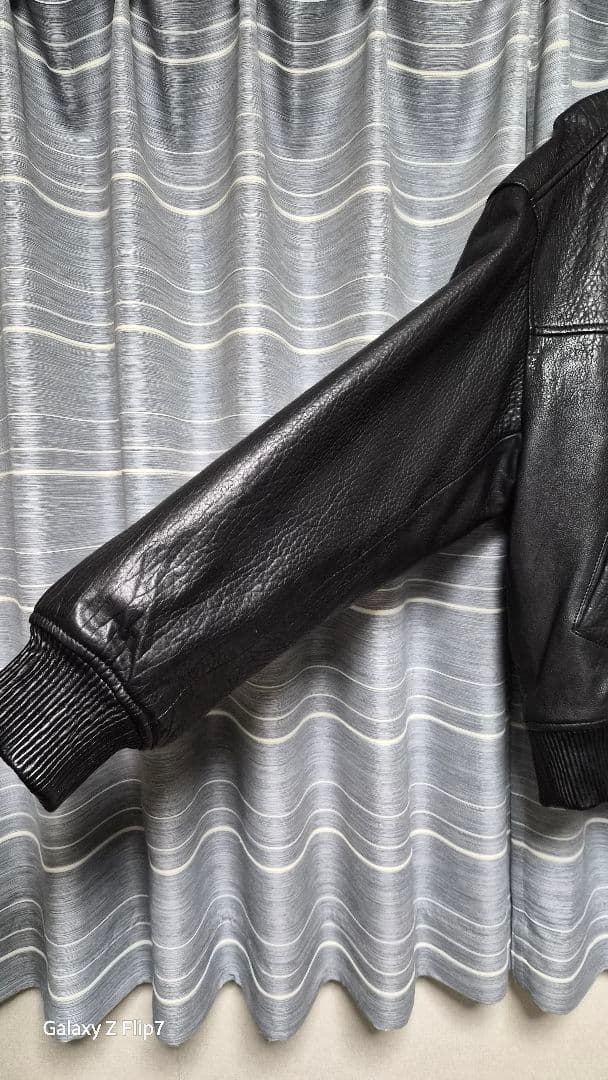 ひろ　ZARA ブラックレザー シングルライダースジャケット M