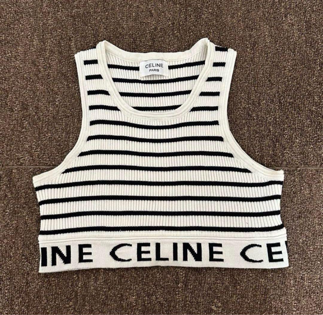 CELINE ボーダー タンクトップ
