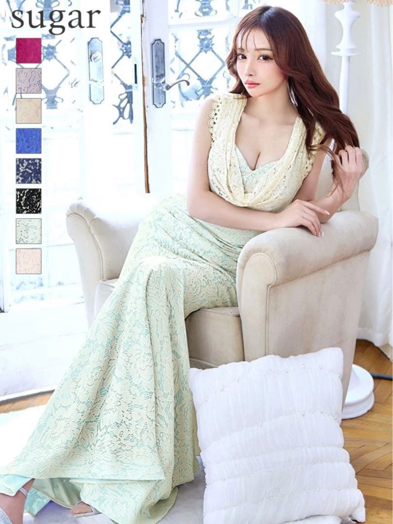 UNAVALERIEウナヴァレリエsugarキャバロングドレスジャンマクレーン系