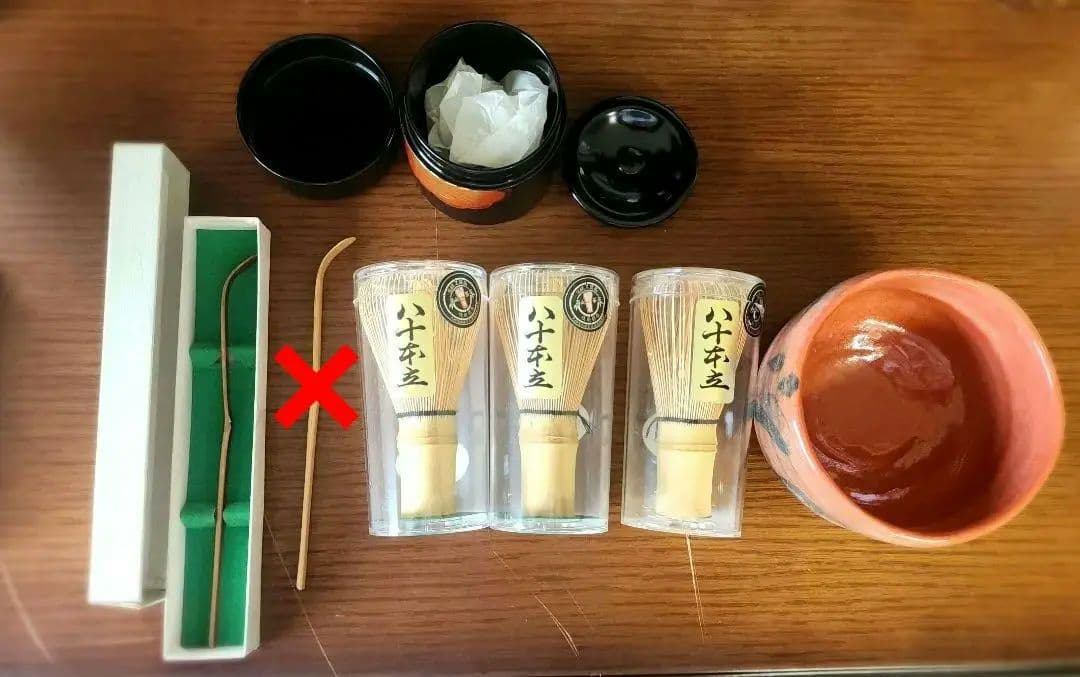 茶道 セット 八十本立 茶筅 茶杓 茶碗 棗