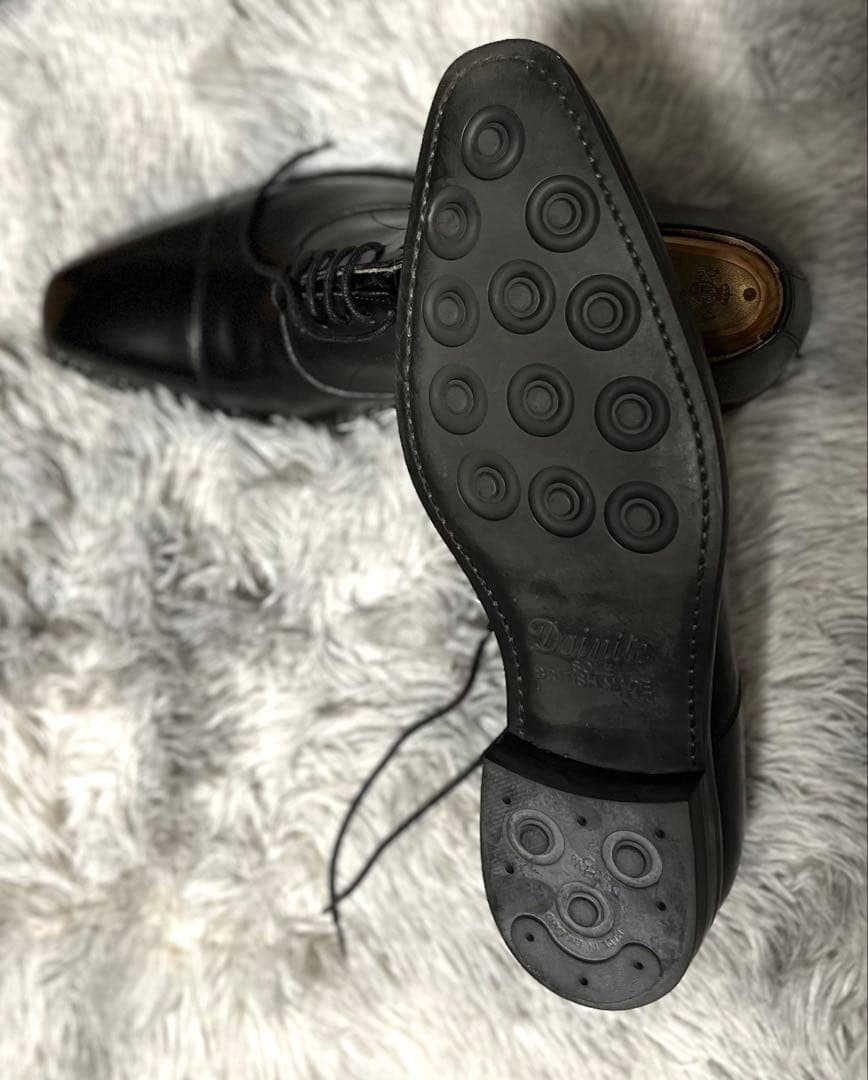 バーウィックBerwick 1707 ブラックレザードレスシューズ、6.5