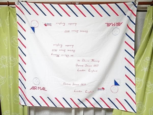 希少 British airways 英国航空 AIR MAIL テーブルクロス