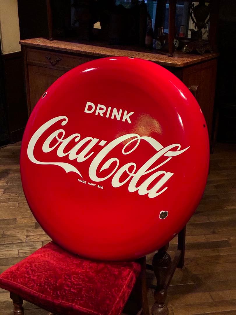 Vintage ヴィンテージCoca-Cola サイン 約80cm 超特大 レア