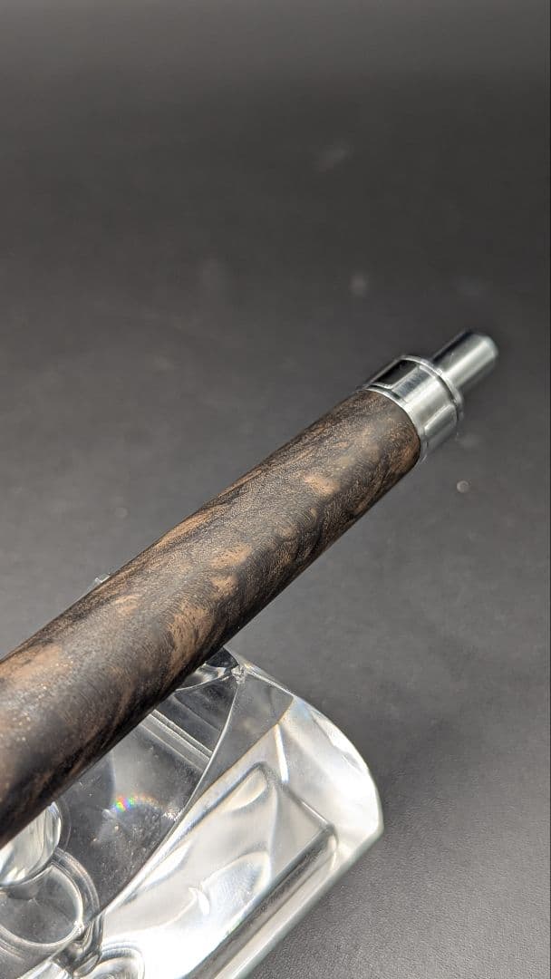 210ペン工房翌檜　極上　黒柿　孔雀杢　木軸シャーペン　木軸ボールペン　銘木