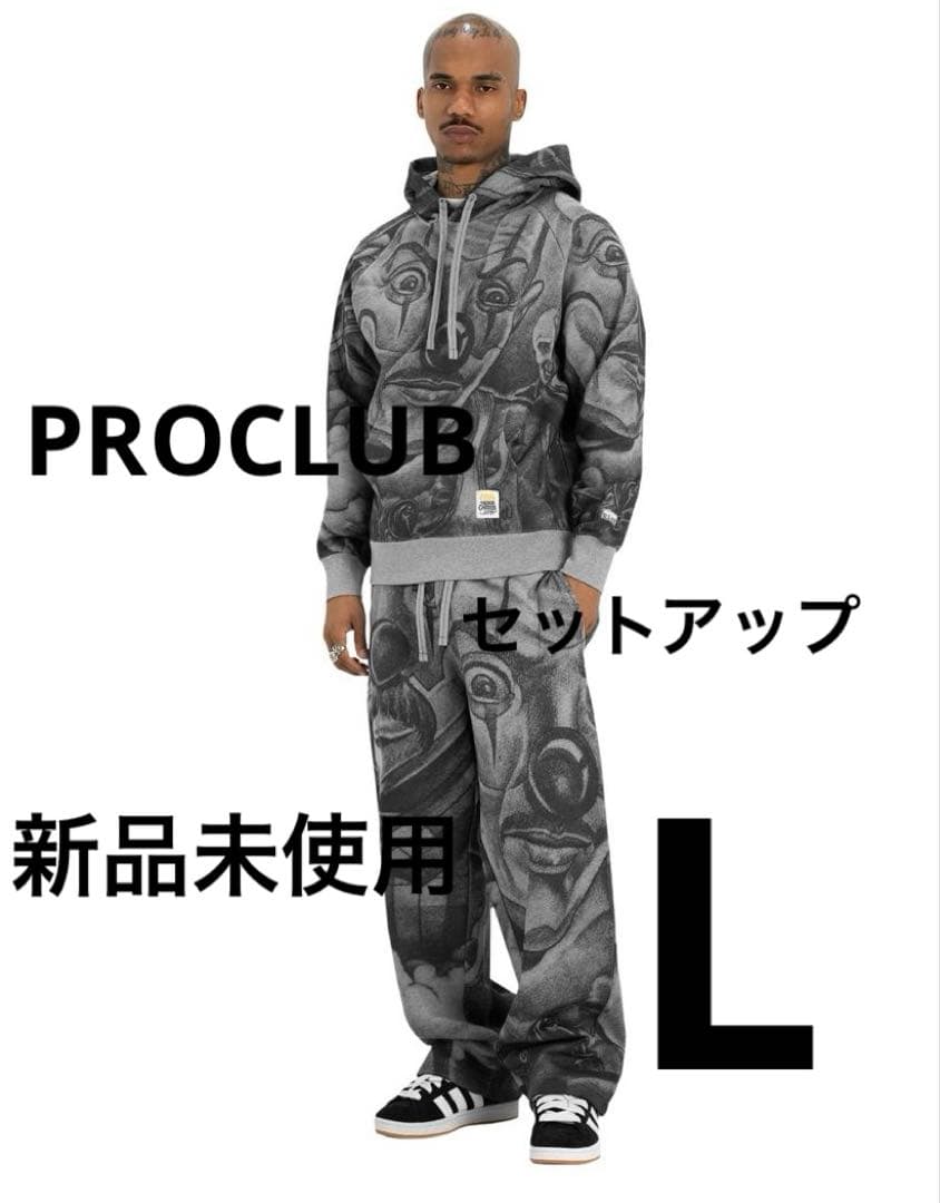 PROCLUB プロクラブ　セットアップ　ミスターカートゥン　スウェット