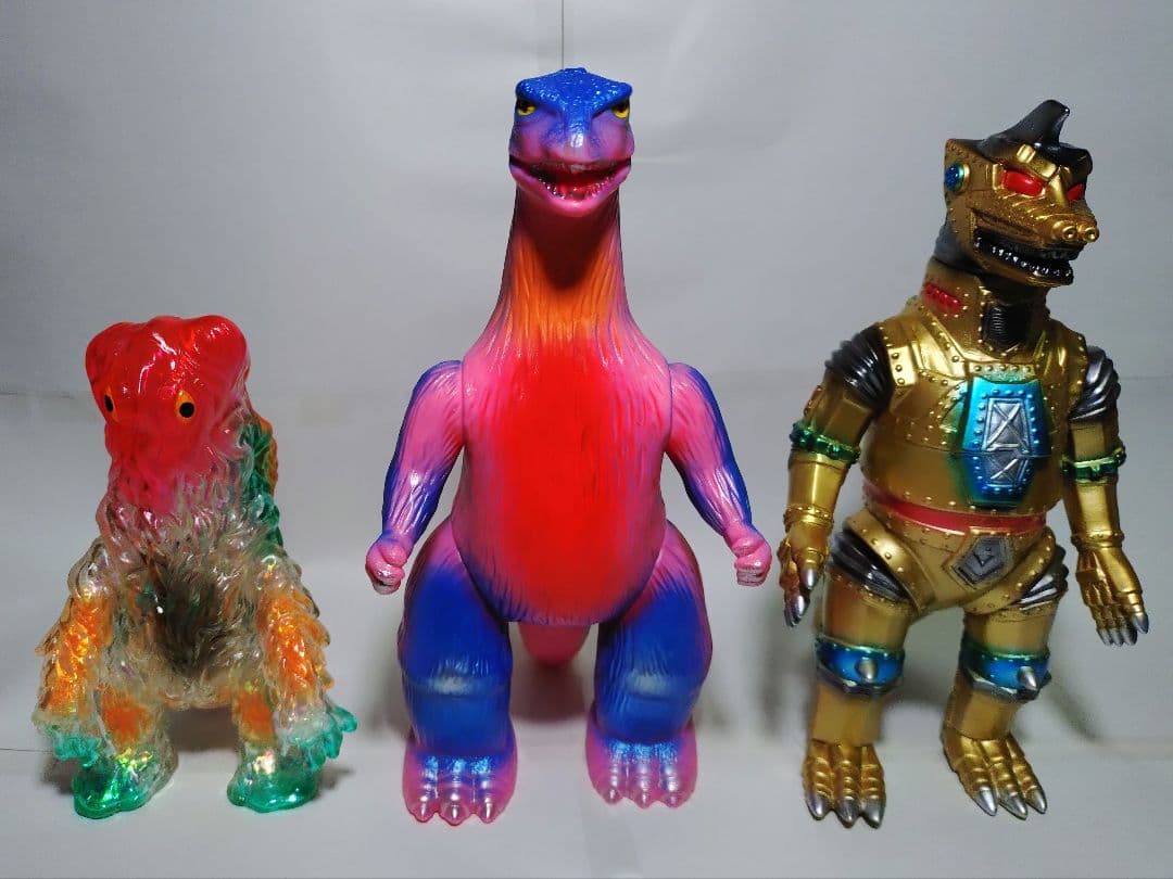 ブルマァク 3点まとめ売り リトルヘドラ(オーロラ) ゴジラ メカゴジラ