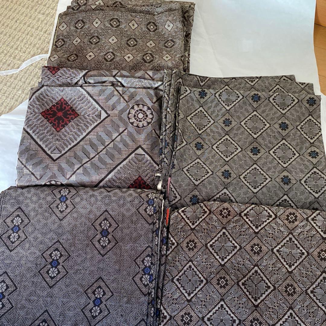 龍郷大島紬　5枚まとめ売り　リメイク用