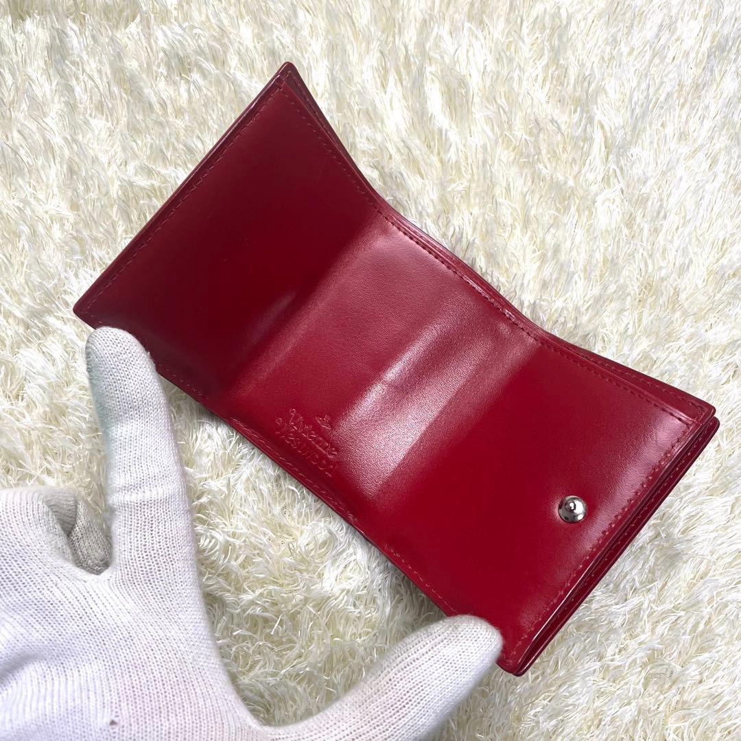 美品 ヴィヴィアンウエストウッド 三つ折り財布レター型 タイニーオーブ ブラック