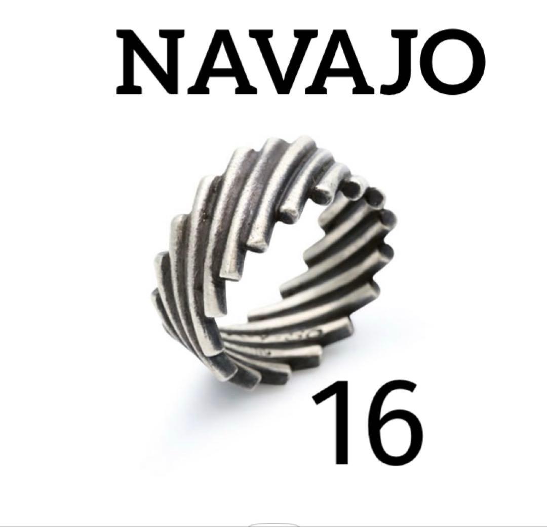 ナバホ　スティーブアルビソ　シルバー　リング　ワイヤーワーク　スターリング 16