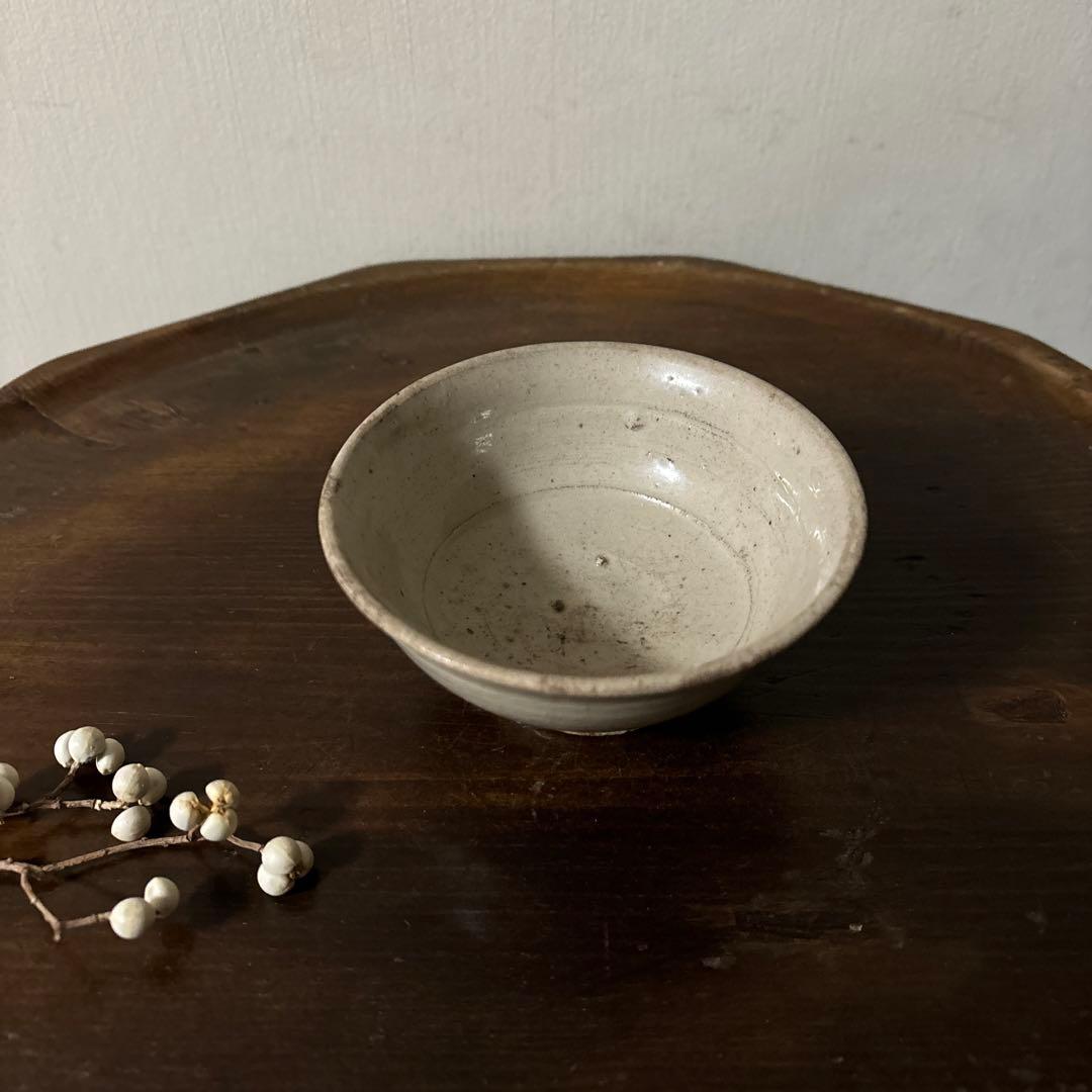 李朝小鉢　堅手　白磁　小服茶碗　大盃　韓国アンティーク　古道具　古民芸　古陶磁