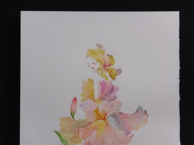 現代アート 湯浅望　直筆サイン『DANCE No2』水彩画 2024年0718B