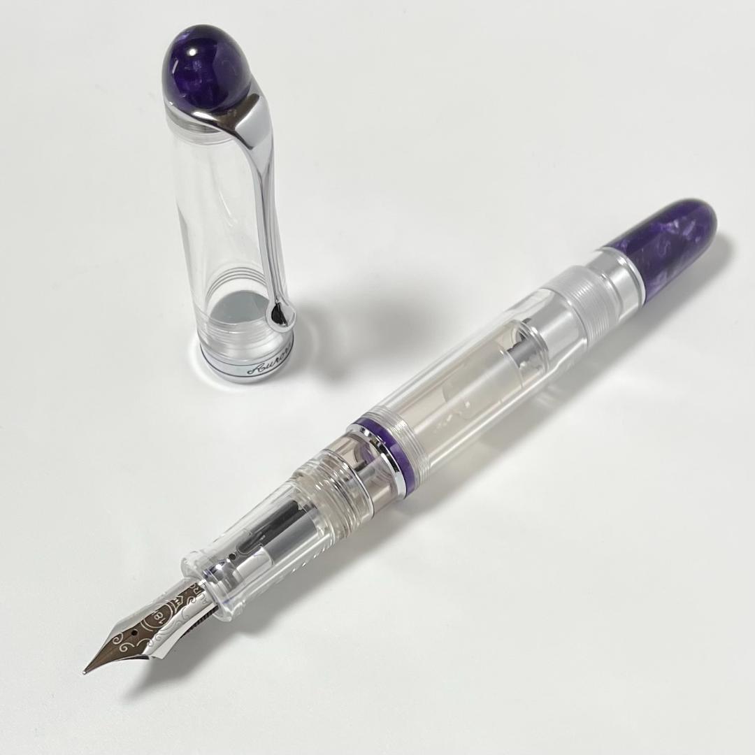 【ほぼ未使用】アウロラ 88 ミネラーレ アメジスト 万年筆 EF（極細）