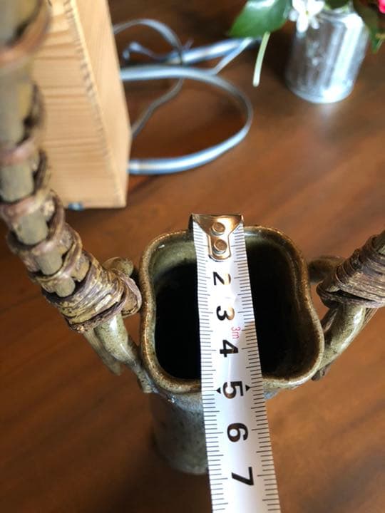 中川自然坊　斑唐津　花生　花瓶　　k