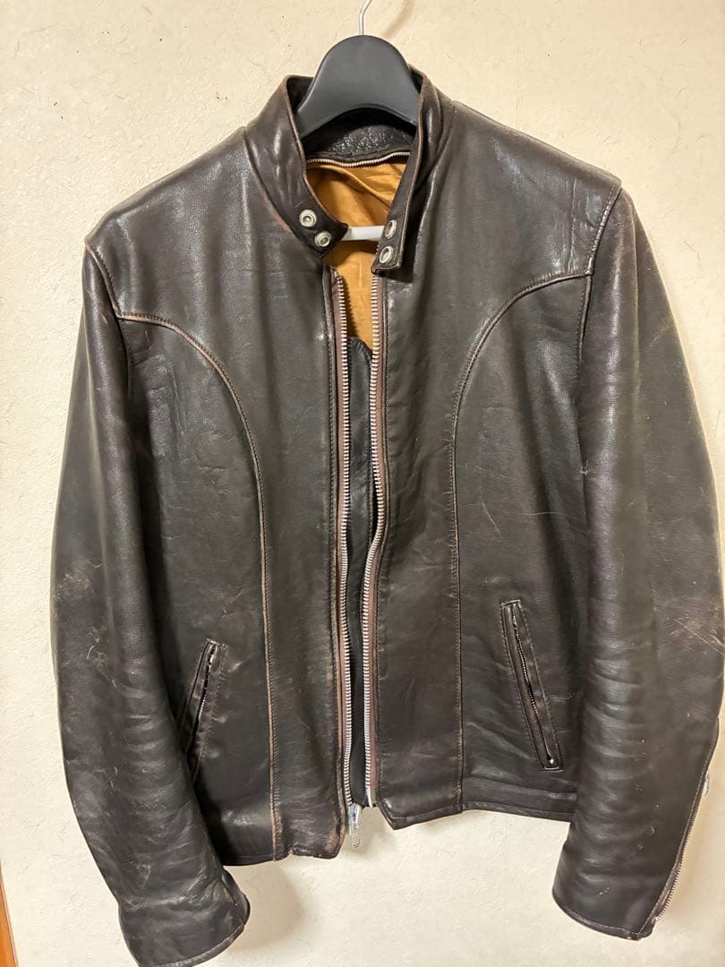 ぱ*様 Schott USA製シングルライダースジャケット SPORTSWEAR