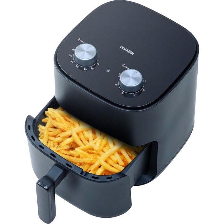 【極美品】山善 ノンフライヤー 4.5L 大容量 電気フライヤー エアフライヤー