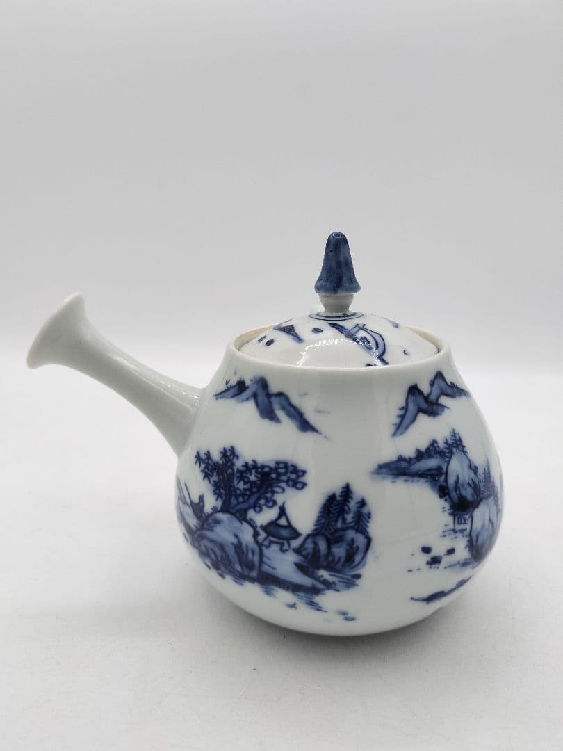 c725 煎茶　急須　山水 平安白鳳 茶道具 古物　京都