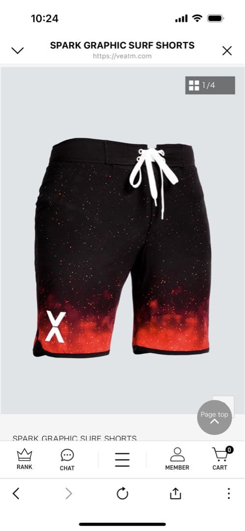 VEATM SPARK GRAPHIC SURF SHORTS L サイズ