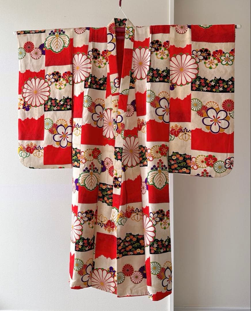 アンティーク着物　7歳　七五三 レトロ