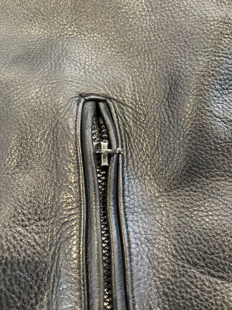 【週末限定★値引き】ライダースジャケット　ブラック　ロンジャン　XS