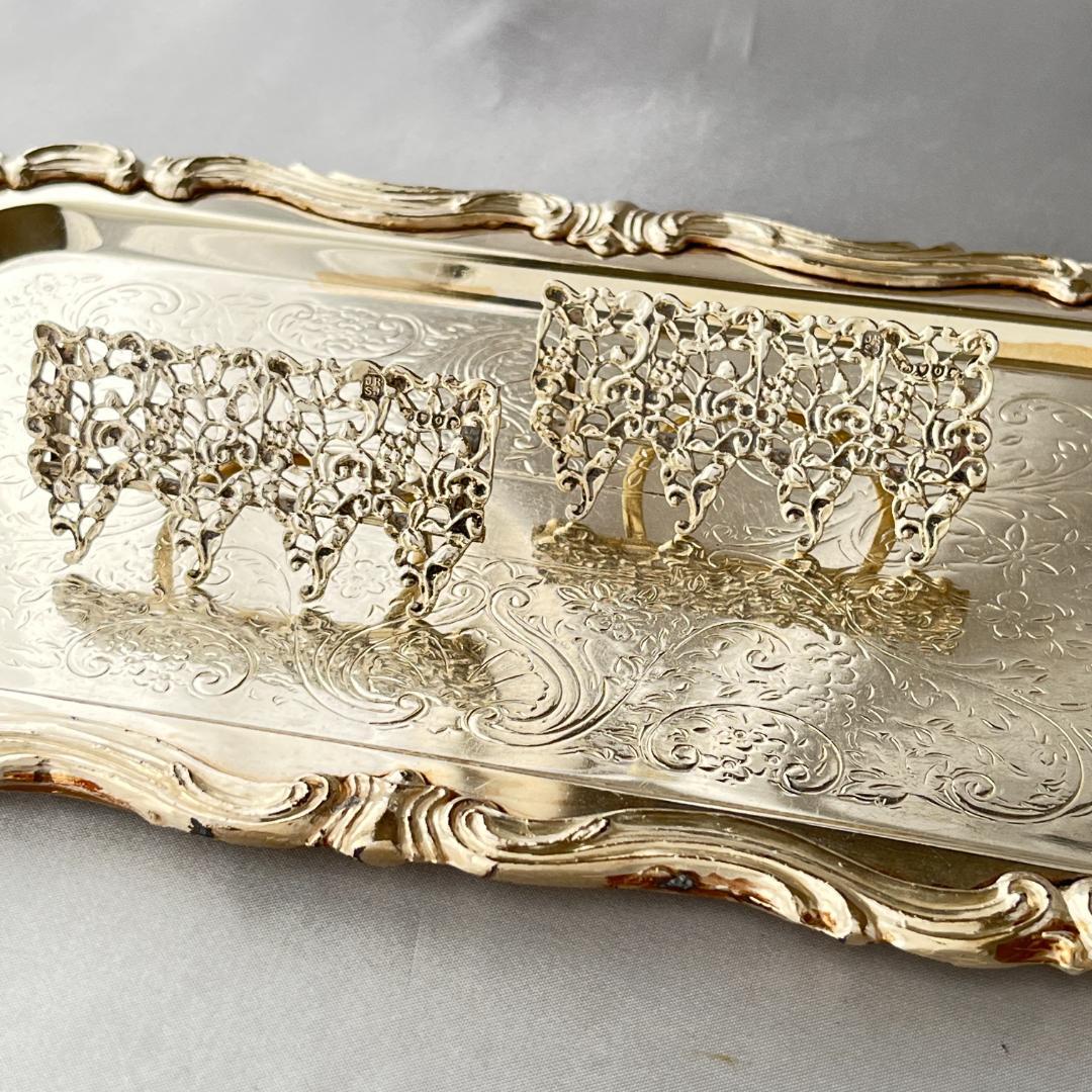 【Rosenthal, Jacob & Co.】メニューホルダー ペア【純銀】