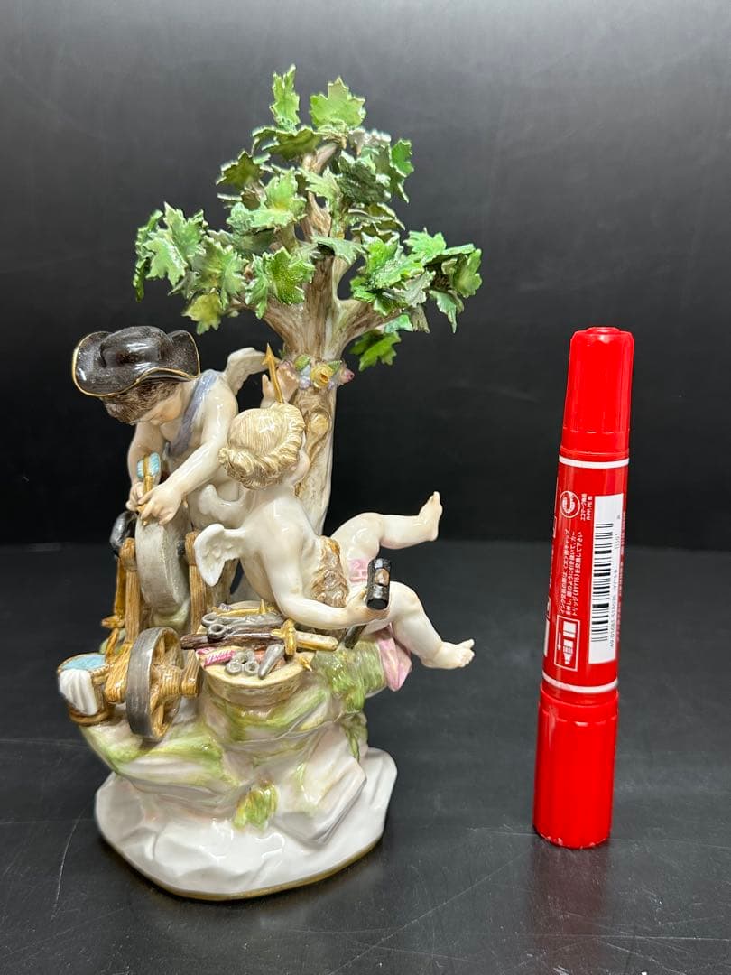 マイセン　「木の下の天使」　高さ20cm トヒチ　東ゆ7-0217⭐︎2