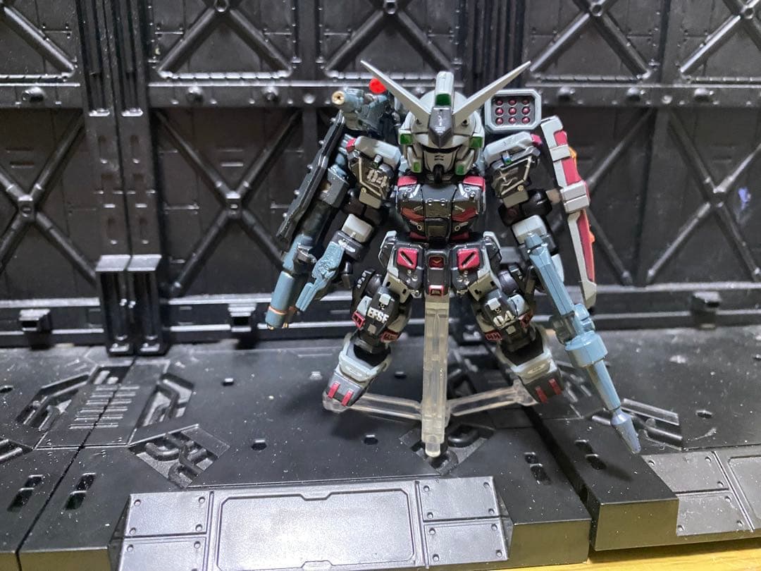 モビルスーツアンサンブル　改造　FAガンダム7号機サンダーボルトカラー完成品