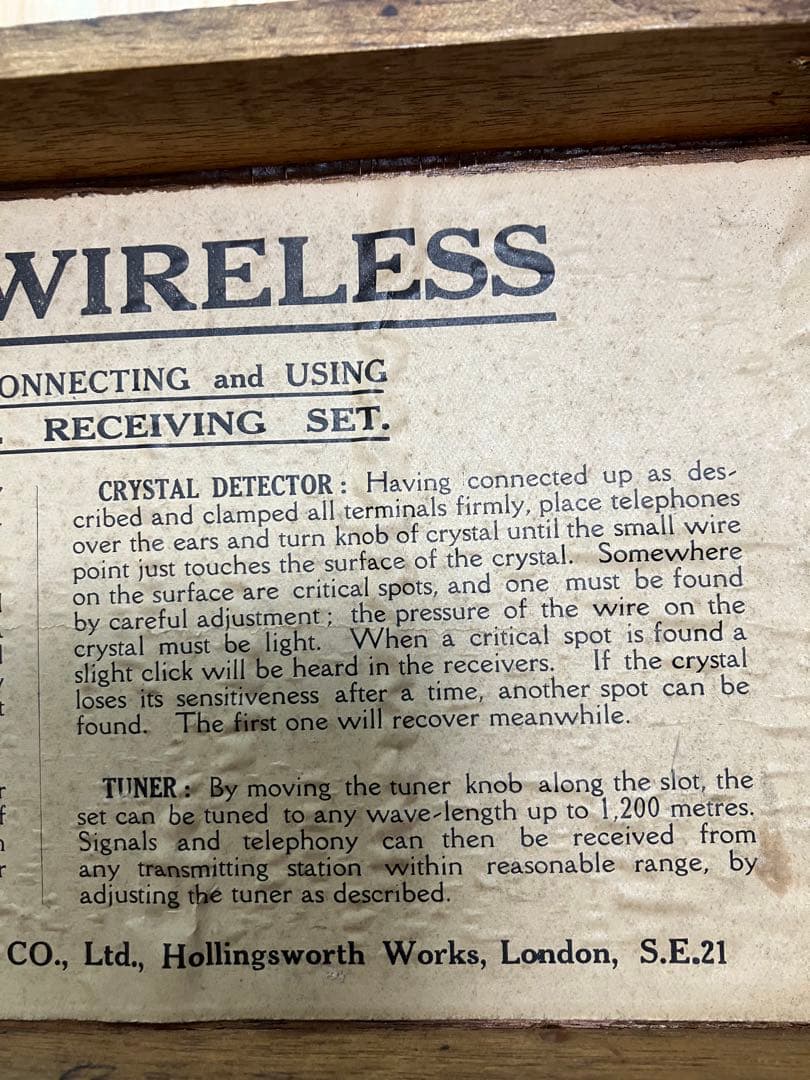 値下げしました！ 鉱石ラジオ　 T.M.C Wireless ヘッドホーン付