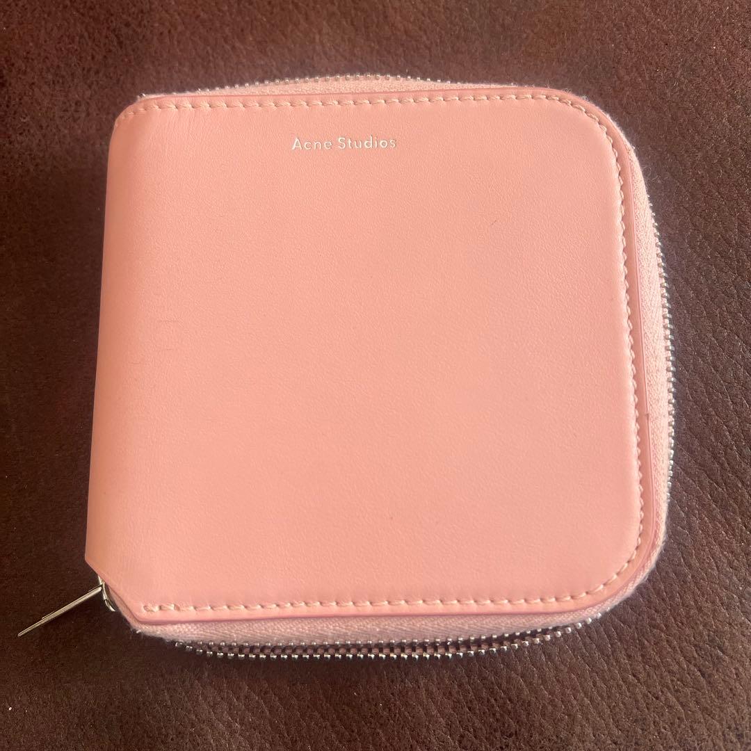 acne studious 財布 ピンク