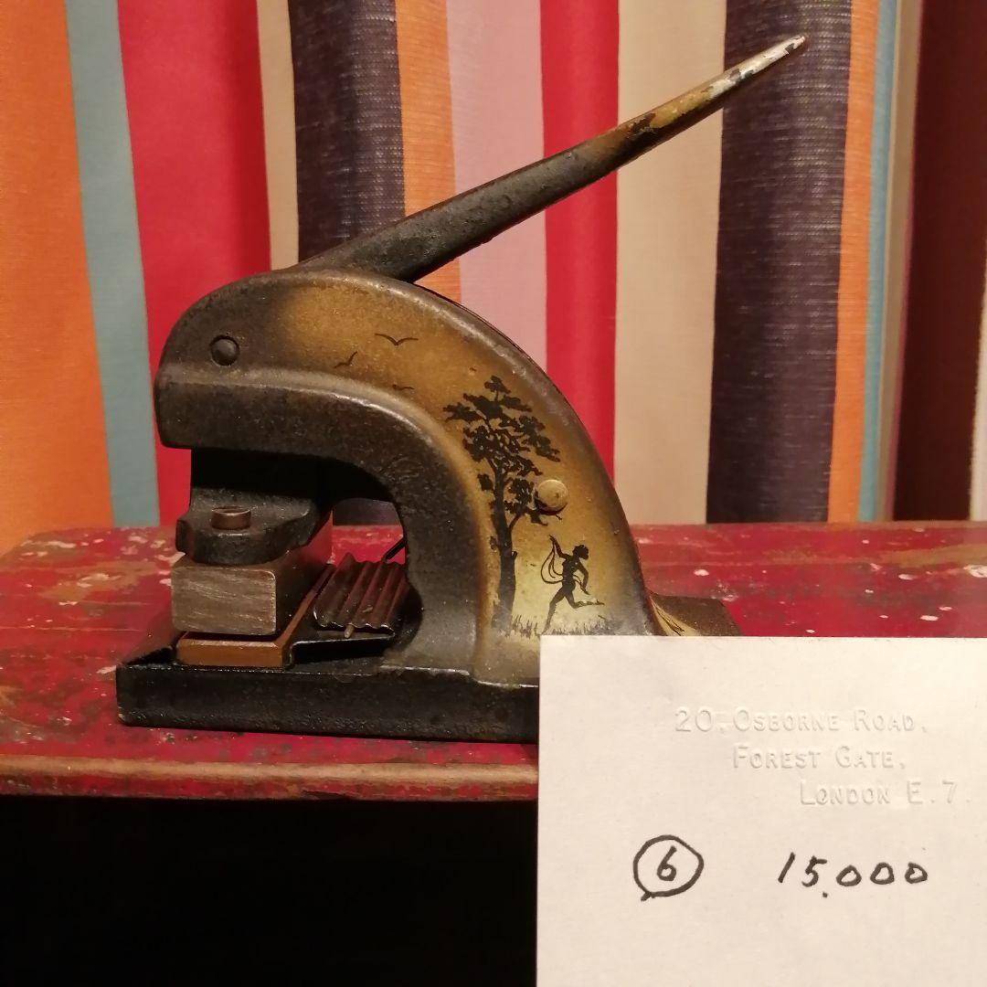 クユラさま⑥英国製アンティークエンボッサー☆スタンプ☆ラベル カード文房具