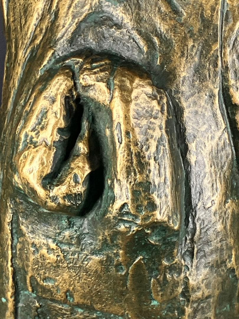 【巨匠 北村西望】ブロンズ像「笑う少女」高さ32cm 共箱・刻印有 文化勲章受章