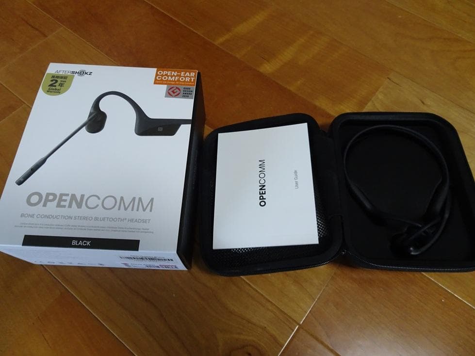 OPENCOMM 骨伝導Bluetoothヘッドセット ブラック