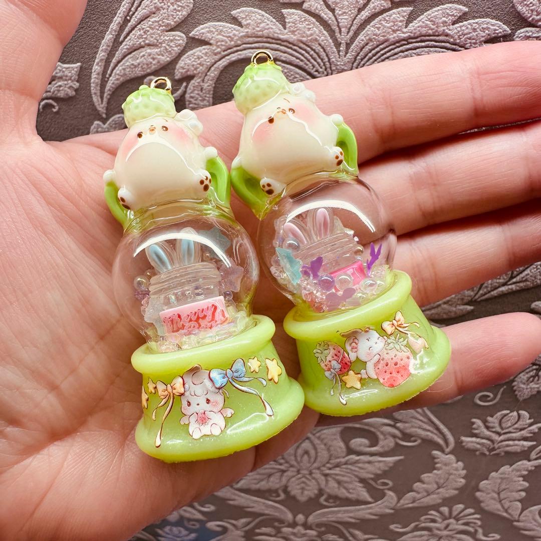 うさぎさんスノードーム♡キーホルダー