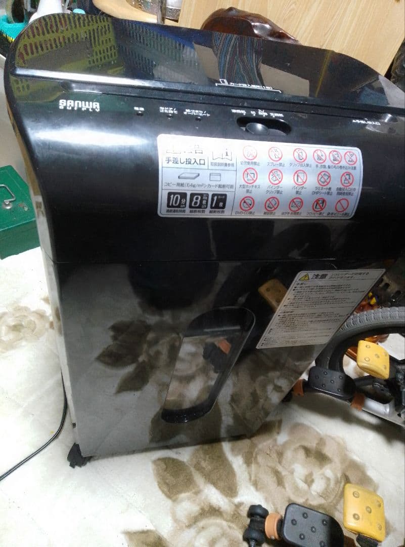 SANWA 400-PSD061オートフィード　シュレッダー　ブラック