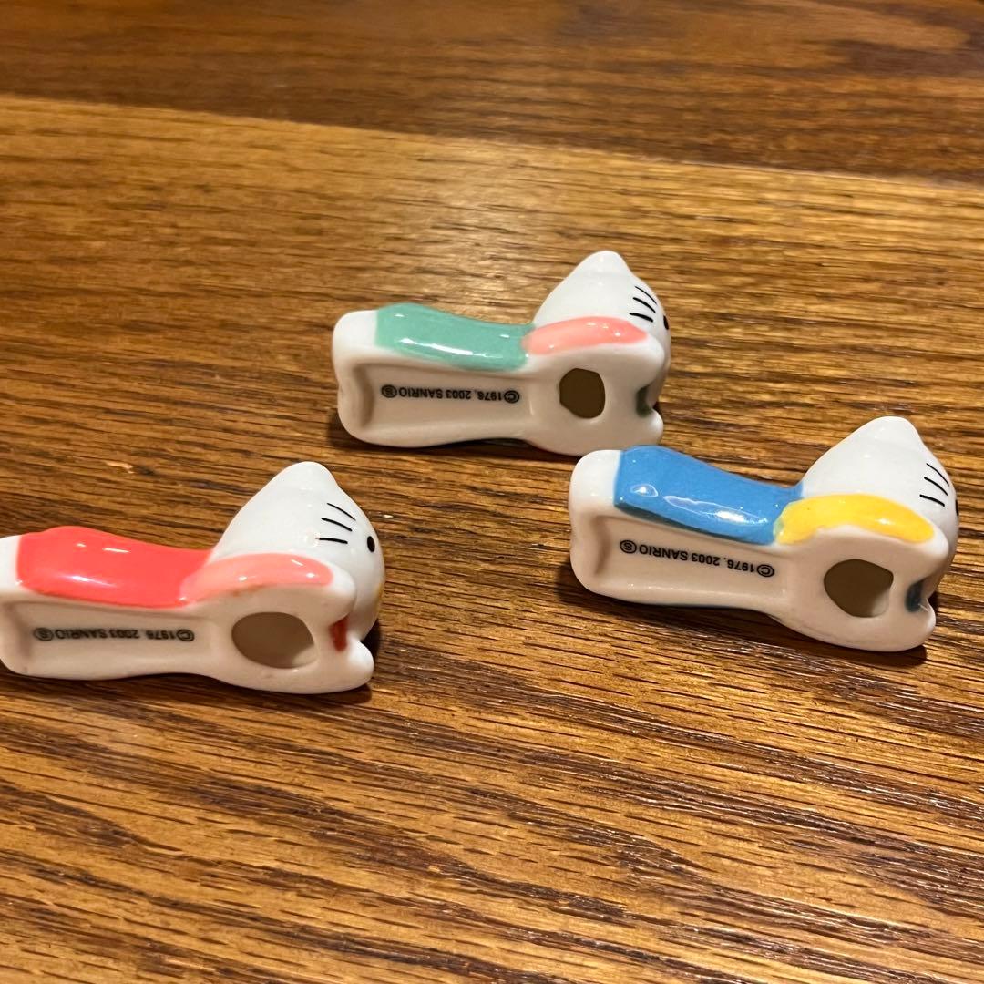 レトロ【レア】有りキティちゃんグッズセット裁縫箱アラーム時計フィギュア箸置き他