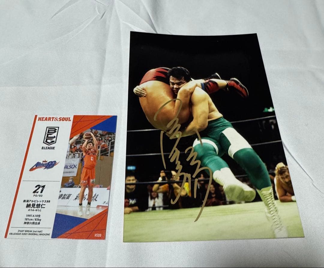 BBMスタンプ付き　三沢光晴　直筆サイン入り写真　NOAH 最終値下げ