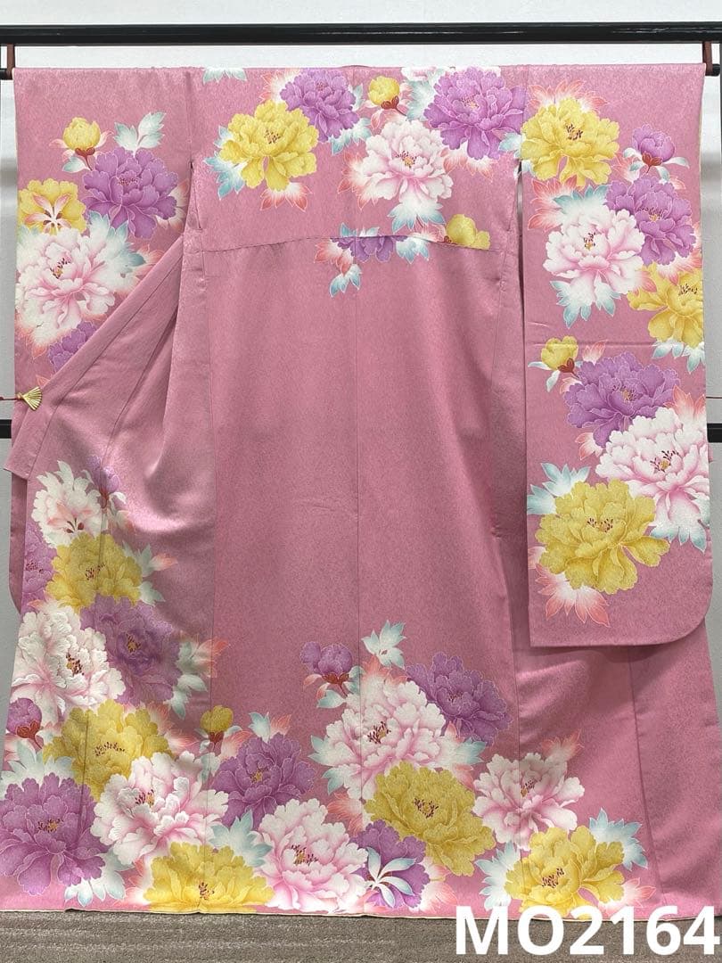 振袖 豪華 銀通し 刺繍 紋意匠 牡丹 身丈166cm 撥水加工済