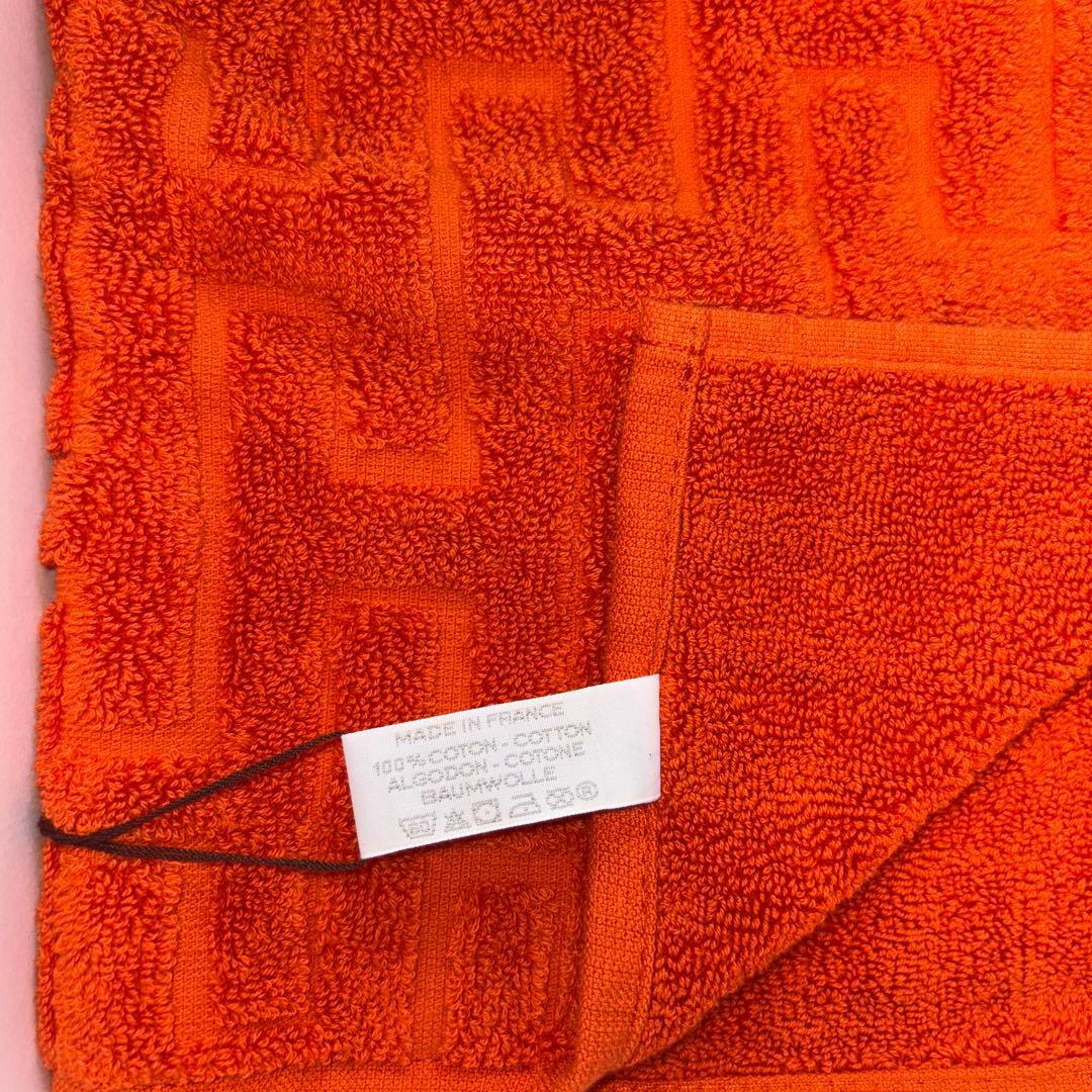 【新品未使用】エルメス ステアーズ ゲストタオル オレンジ コットン100%