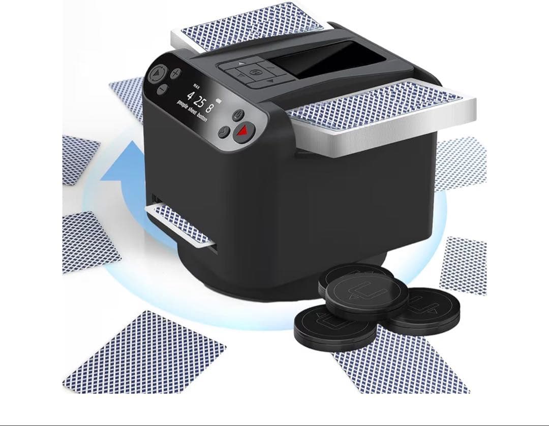 ポーカースターターキット　マット+自動カードシャッフラー（おまけトランプ付）