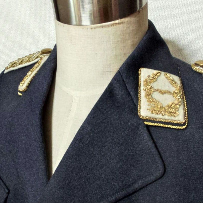 ブルーグレーミリタリージャケット